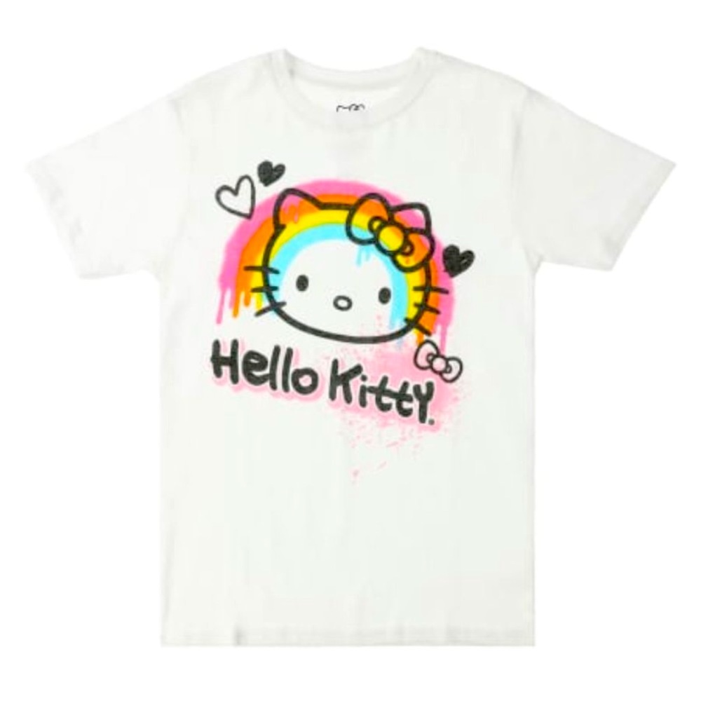 Hello Kitty x Forever 21 Distressed Spray Paint T-Shirt